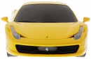 Машинка на радиоуправлении Rastar Ferrari 458 Italia 1:18 со звуком желтый от 6 лет пластик 53400-82