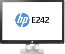 Монитор 24" HP EliteDisplay E242 серебристый черный IPS 1920x1080 250 cd/m^2 7 ms HDMI VGA DisplayPort USB M1P02AA