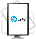 Монитор 24" HP EliteDisplay E242 серебристый черный IPS 1920x1080 250 cd/m^2 7 ms HDMI VGA DisplayPort USB M1P02AA5