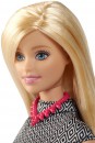 Кукла Barbie (Mattel) Fashionistas на гламурной вечеринке 29 см в серой кофте и полосатой юбке CLN594