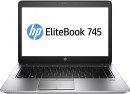 Ноутбук HP EliteBook 745 G3 14" 1366x768 AMD A10 Pro-8700B 500 Gb 4Gb AMD Radeon R6 серебристый Windows 7 Professional + Windows 10 Professional T4H58EA