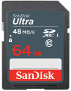 Карта памяти SDXC 64Gb Class 10 Sandisk SDSDUNB-064G-GN3IN2
