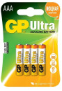 Батарейки GP Ultra Alkaline AAA 4 шт 24AU-U4