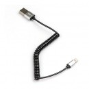 Кабель Dialog HC-A6510 Apple 8pin(M)-USB A(M) спиральный 0.9м