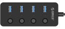 Концентратор USB 3.0 Orico W9PH4-BK 4 х USB 3.0 черный2