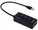 Концентратор USB Orico HR01-U3-BK 3 порта USB 3.0 черный