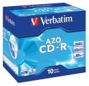 Диски CD-R Verbatim 700Mb 80 min 52-x Crystal AZO 10шт 43327