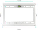 Кронштейн Kromax IDEAL-5 белый LED/LCD 15-47" 20 мм от стены VESA 200x200 max 35 кг4