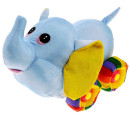 Мягкая игрушка слоненок Tongde Радужный транспорт 25 см голубой В72433