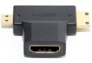 Переходник HDMI(F)-mini + micro HDMI (M) 5bites HH1805FM-T2