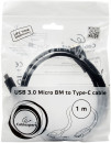 Кабель Type-C 1м Cablexpert CCP-USB3-mBMCM-1M круглый черный3