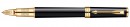 Ручка 5й пишущий узел Parker Ingenuity L F500 LaqBlack GT Fblack чернила черные S0959160
