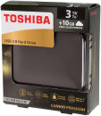 Внешний жесткий диск 2.5" USB 3.0 3Tb Toshiba Canvio Premium серый HDTW130EB3CA6