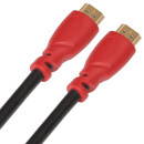 Кабель HDMI 3.0м Greenconnect v2.0 тройное экранирование красные коннекторы GCR-HM3012-3.0m2