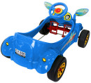 Машина педальная RT Молния с музыкальным рулем синяя ОР09-9033