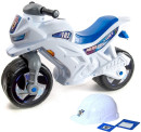 Каталка-мотоцикл R-Toys Racer RZ 1 Полиция пластик от 18 месяцев со шлемом бело-синий ОР501в22