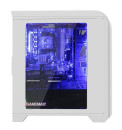 Корпус microATX GameMax H601W/H601WB BLUE LED Без БП белый2