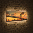 Лайтбокс панорамный Бруклинский мост на рассвете 60x180-p020