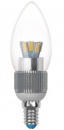 Лампа светодиодная свеча Uniel Cryslal Dimmable E14 5W 4500K LED-C37P-5W/NW/E14/CL/DIM