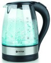 Чайник Vitek VT-7008 TR 2200 Вт чёрный 1.7 л пластик/стекло2