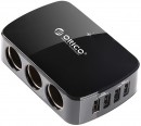 Автомобильное зарядное устройство Orico MP-4U3S-BK 2.4А 4 x USB черный2