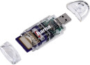 Картридер внешний Hama H-91092 USB2.0 прозрачный 000910922