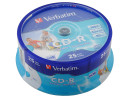 Диски CD-R Verbatim 700Mb 52x CakeBox 25шт Printable 43439