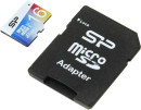 Карта памяти Micro SDHC 16GB Class 10 Silicon Power SP016GBSTHBU1V20SP + адаптер SD2