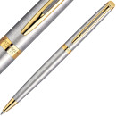 Шариковая ручка поворотная Waterman HEMISPHERE ESSENTIAL Stainless Steel GT синий золотые детали, М WAT-S0920370