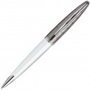 Шариковая ручка поворотная Waterman CARENE Contemporary White and Metal ST черный стержень M S0944680 WAT-S0944680