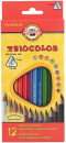 Набор цветных карандашей Koh-i-Noor Triocolor 12 шт 17.5 см 3132/12