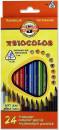 Набор цветных карандашей Koh-i-Noor Triocolor 24 шт 17.5 см 3134/24