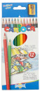 Набор цветных карандашей Universal Carioca 12 шт 17.5 см односторонние 40380 + точилка 40380