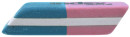 Ластик для карандашей/чернил, каучук, красно-синий, 14х40х8 мм IRE250-803