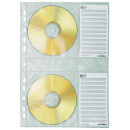 Вкладыш с перфорацией для 4х CD-дисков, ф. А4, 5 шт. 5222-19