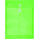 Папка-конверт на завязках, зеленая, A4 IPF364/GN