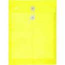 Папка-конверт на завязках, желтая, A4 IPF364/YL