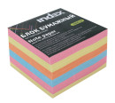 Блок бумажный Index 90х90х50 мм многоцветный IPC995CM