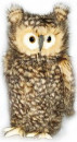 Мягкая игрушка сова Hansa Сова (голова поворачивается) 34 см серый бежевый белый искусственный мех синтепон 4466