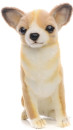 Мягкая игрушка собака Hansa Собака породы Чихуахуа 31 см коричневый белый искусственный мех синтепон 6501