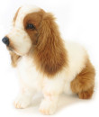 Мягкая игрушка собака Hansa Кокер-Спаниель 28 см рыжий белый искусственный мех синтепон пластик 5275