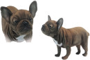 Мягкая игрушка собака Hansa Французский бульдог 50 см коричневый искусственный мех синтепон 6600
