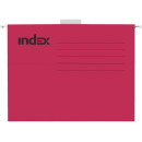 Подвесная папка INDEX, ф. А4, красная, с табулятором ISF01/A4/RD