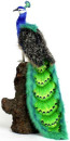 Мягкая игрушка павлин Hansa Павлин 100 см разноцветный искусственный мех текстиль 54372