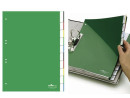 Разделитель пластиковый c табуляторами и вставн ярлыками+тит лист, 10 разделов, зеленый, ф. А4