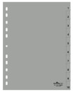 Разделитель пластиковый, 1-10 разделов, серый, ф. А4