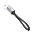 Кабель LAB.C USB-Lightning в виде брелока. 0.25м серебристый/черный LABC-504-IS2