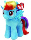 Мягкая игрушка пони TY Пони Rainbow Dash 25 см голубой искусственный мех  90205