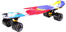 Скейтборд Y-SCOO Fishskateboard Print 22" RT винил 56,6х15 с сумкой Splatter 401G-Sp2