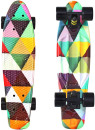 Скейтборд Y-SCOO Fishskateboard Print 22" RT винил 56,6х15 с сумкой Triddent 401G-T